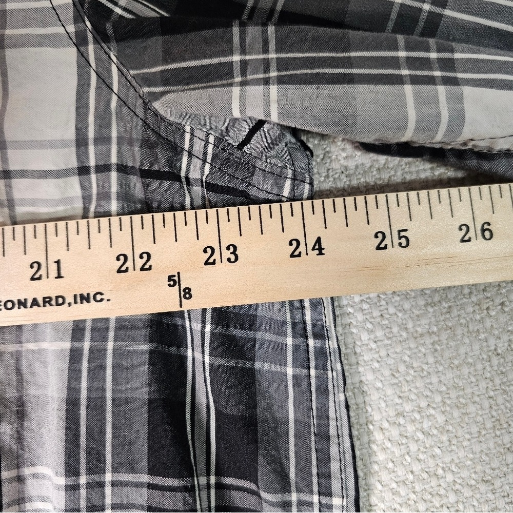 Carhartt XL Tall Plaid Button Up 100% Cotton Shirt Single Breast Pocket Size - Picture 12 of 16